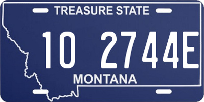 MT license plate 102744E