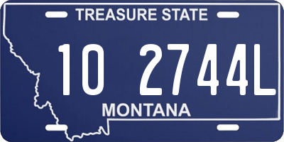 MT license plate 102744L