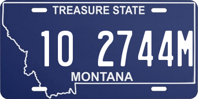 MT license plate 102744M