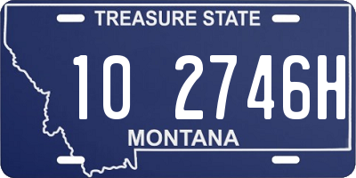 MT license plate 102746H