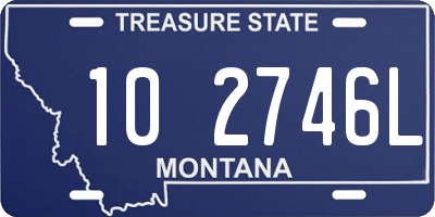 MT license plate 102746L