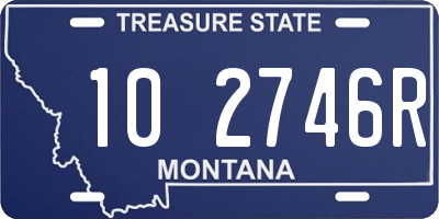 MT license plate 102746R