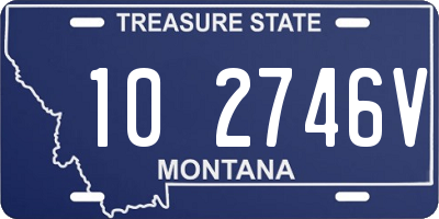 MT license plate 102746V