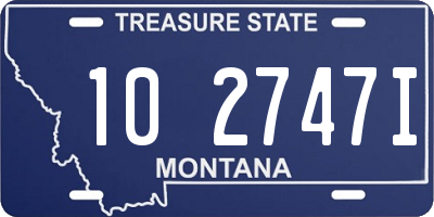 MT license plate 102747I