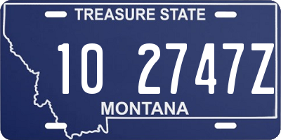 MT license plate 102747Z