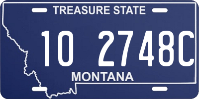 MT license plate 102748C