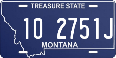 MT license plate 102751J