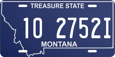 MT license plate 102752I