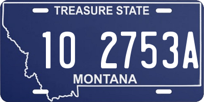 MT license plate 102753A