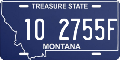 MT license plate 102755F