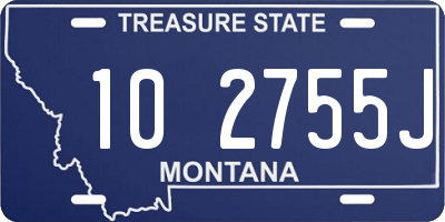 MT license plate 102755J