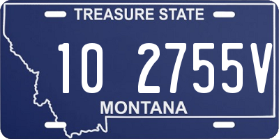 MT license plate 102755V