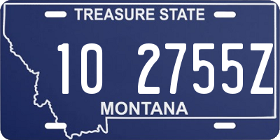 MT license plate 102755Z