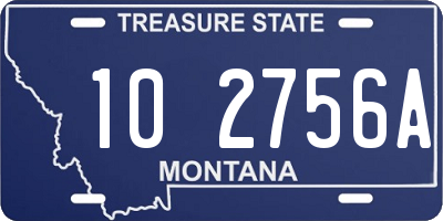 MT license plate 102756A