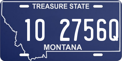 MT license plate 102756Q