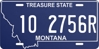 MT license plate 102756R