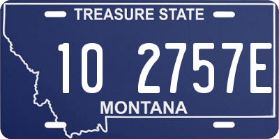 MT license plate 102757E