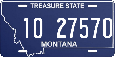 MT license plate 102757O