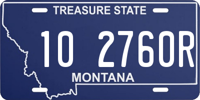 MT license plate 102760R