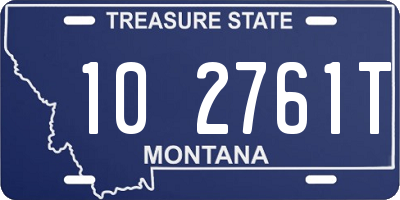 MT license plate 102761T