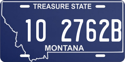 MT license plate 102762B