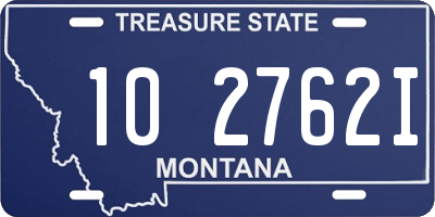 MT license plate 102762I