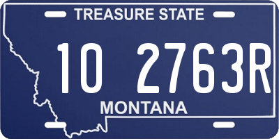 MT license plate 102763R