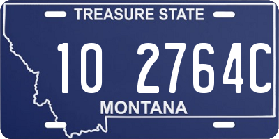 MT license plate 102764C