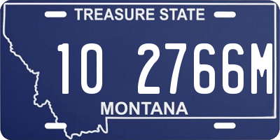 MT license plate 102766M