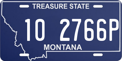 MT license plate 102766P