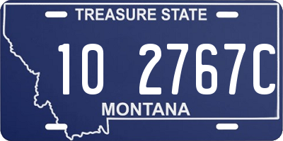 MT license plate 102767C