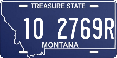 MT license plate 102769R