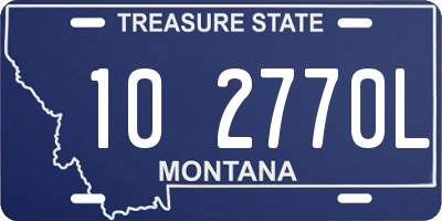 MT license plate 102770L