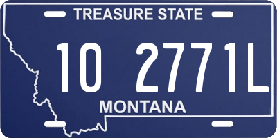 MT license plate 102771L