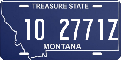 MT license plate 102771Z