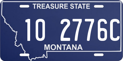 MT license plate 102776C