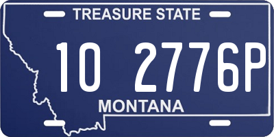 MT license plate 102776P