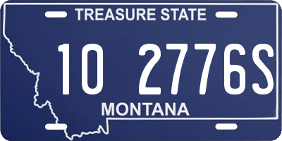 MT license plate 102776S