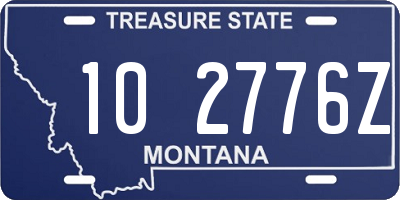 MT license plate 102776Z