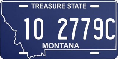 MT license plate 102779C