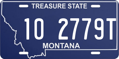 MT license plate 102779T