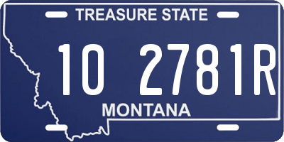 MT license plate 102781R