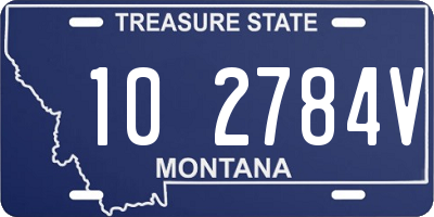 MT license plate 102784V