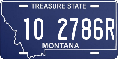 MT license plate 102786R