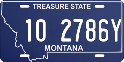 MT license plate 102786Y