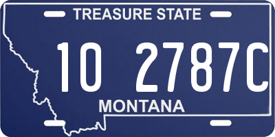 MT license plate 102787C