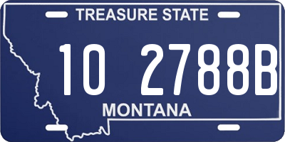 MT license plate 102788B