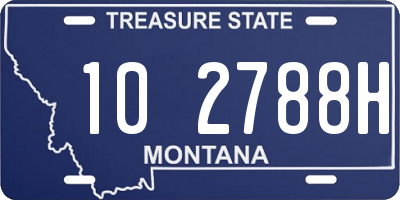 MT license plate 102788H