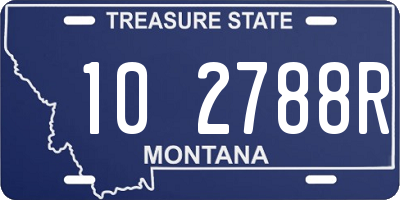 MT license plate 102788R