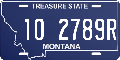 MT license plate 102789R